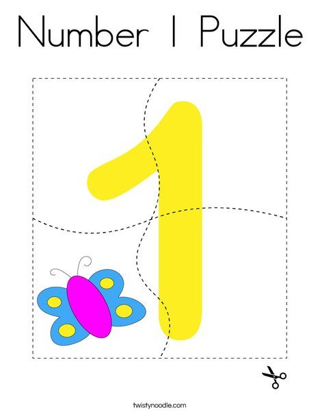 Number 1 Puzzle Coloring Page - Twisty Noodle Number 1 Projects For Preschool, Number 1 2 3 Activities, Number 1 Learning Activities, Number One Crafts Preschool, Number 1 Art Preschool, Number 1 Activities For Preschool Crafts, Preschool Number 1 Activities, Activity For Number 1, Number 1 Activity For Preschool