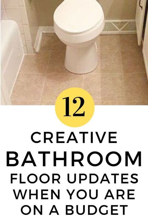 Diy Bathroom Flooring Ideas, Diy Bathroom Flooring, Cheap Bathroom Flooring, Bathroom Flooring Ideas, Bathroom Decor Ideas On A Budget, Vinyl Sheet Flooring, Diy Bathroom Makeover, Cheap Flooring, Old Bathroom