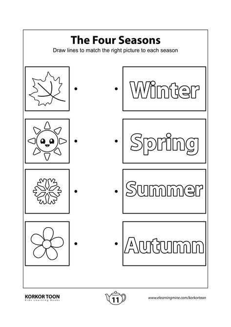 Free Printable High Quality Coloring Pages, Books and Worksheets for kids | Download Free PDF for Seasons Coloring Book for Kids | KORKOR TOON Season Worksheets Kindergarten, Weather Worksheets For Kindergarten Free Printable, The Four Seasons Worksheets, 4 Seasons Worksheets For Kids, Free Downloads Printables, Four Seasons Activities For Kids, Seasons Worksheets Preschool, Weather And Seasons Worksheet, Season Worksheets For Kids