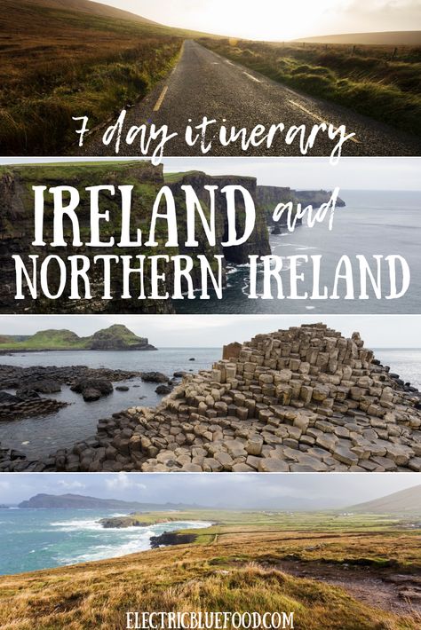 Ireland and Northern Ireland itinerary 7 days. 1 week in Ireland road trip. Northern Ireland Itinerary, Week In Ireland, Northern Ireland Travel, Beautiful Ireland, Ireland Road Trip, Ireland Itinerary, Ireland Travel Guide, United Kingdom Travel, Ireland Vacation