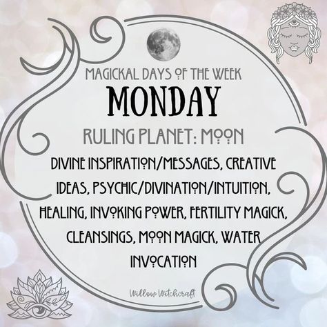 Magickal Monday Blessings ~ Monday Spellwork #monday #magickalmondays💫✨ #daysoftheweek #moonday #magickaldays Monday Spellwork, Monday Meaning, Monday Rituals, Monday Magick, Monday Magic, Boho Photos, Magickal Correspondences, Divination Witch, Witchy Academia