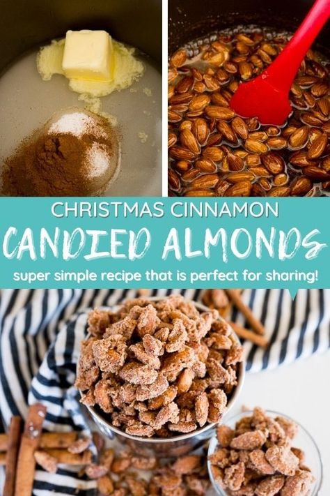 Candied Almonds are a cinnamon, vanilla and sugar coated almond snack and dessert. Classically made around the Holidays. Perfect for gift giving! |Cooking with Karli| Sugar Almonds Recipe, Coated Almond Recipes, Candy Coated Almonds, Almond Recipes Snacks, Candy Almonds, Candied Almonds Recipe, Caramelized Almonds, Candy Almonds Recipe, Cinnamon Sugar Almonds