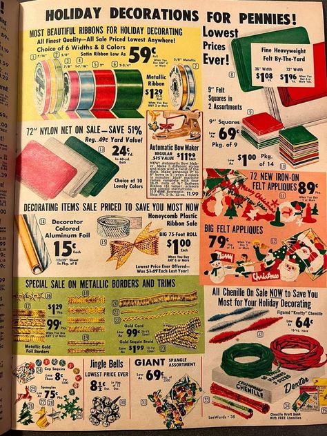 Retro Christmas Ads, Retro Christmas Advertising, Vintage Christmas Ads Mid Century, Vintage Christmas Wrapping Paper 1950s, Retro Christmas - Spoonflower Collaboration, '50s Gurley Candles Vintage Christmas, Christmas Ad, Christmas Catalogs, Retro Christmas