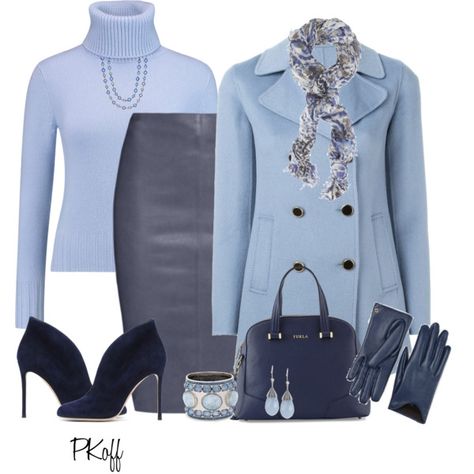 Happy Friday! by pkoff on Polyvore featuring N.Peal, Emporio Armani, Jitrois, Gianvito Rossi, Furla, Chico's, INC International Concepts, Chanel, Gucci and women's clothing Sassy Chic, Casual Dressing, Blue Bell, Classy Work Outfits, Nice Style, Stylish Work Outfits, Looks Chic, Complete Outfits, Look Vintage