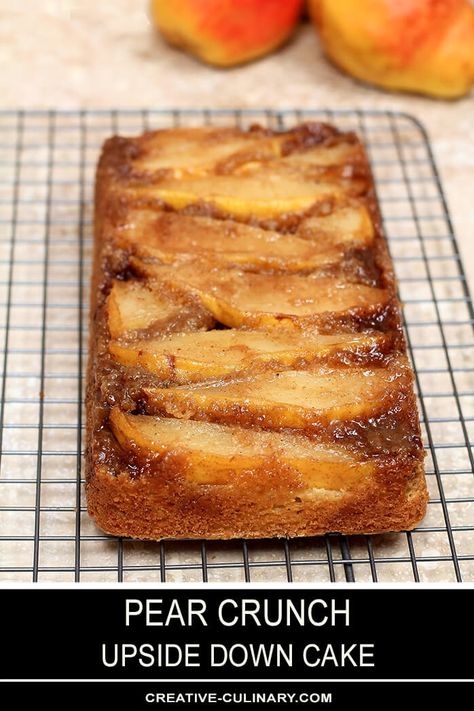 Pear Bread Recipes Easy, Pear Coffee Cake Recipe, Croatian Cookies, Pear Coffee Cake, Pear Recipes Easy, Pear Cake Recipes, Pear Upside Down Cake, Pear Dessert Recipes, Upside Down Cakes