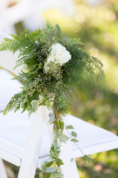 Plumosa Fern: A Houseplant that Adds Unusual Beauty Ferns Wedding, Chair Flowers, Church Aisle, Unusual Beauty, Fern Wedding, Aisle Flowers, Church Decorations, Asparagus Fern, New Years Eve Weddings