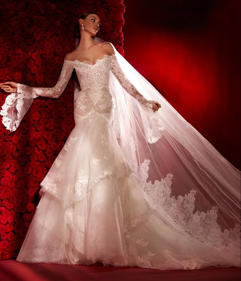 Wedding Dress Unique, Fairy Tale Wedding Dress, Pretty Wedding Dresses, Dream Wedding Ideas Dresses, Lace Mermaid Wedding Dress, Bride Wear, Wedding Beauty, Wedding Dress Inspiration, Dream Wedding Dresses