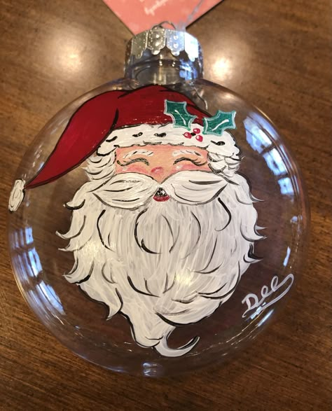 Large Clear Ornaments Ideas, Ornament Painting Ideas Ball, Clear Ornament Painting Ideas, Painting Glass Ornaments Diy, Hand Painted Ornament Ideas, Painting On Ornaments, Christmas Bulb Painting, Painting Ornaments Ideas, Clear Christmas Ball Ornament Ideas Diy