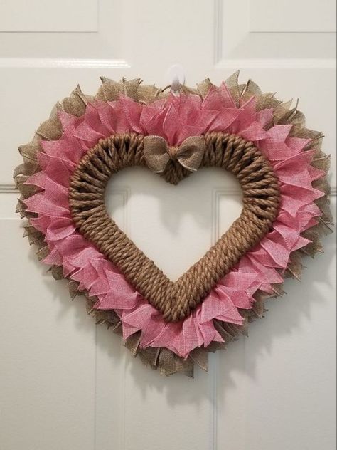 Stunning Dollar Store DIY Valentines Day Wreath Ideas That Will Bring the Romance - HubPages Farmhouse Heart Wreath, Diy Dollar Tree Valentine Wreath, Dollar Tree Heart Wreath Diy, Star Wreath Ideas, Dollar Tree Heart Wreath, Diy Heart Wreath, Woven Wreath, Heart Wreath Diy, Valentines Wreaths