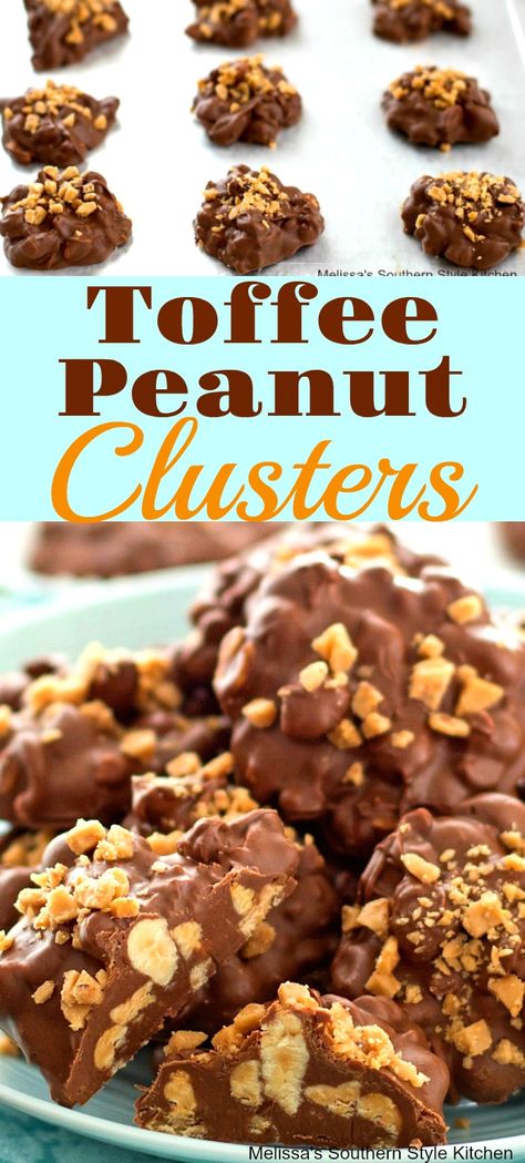 Chocolate Peanut Clusters, Peanut Clusters, Crockpot Candy, Friendsgiving Food, Chocolate Candy Recipes, Toffee Recipe, Delish Desserts, Penny Candy, Homemade Goodies