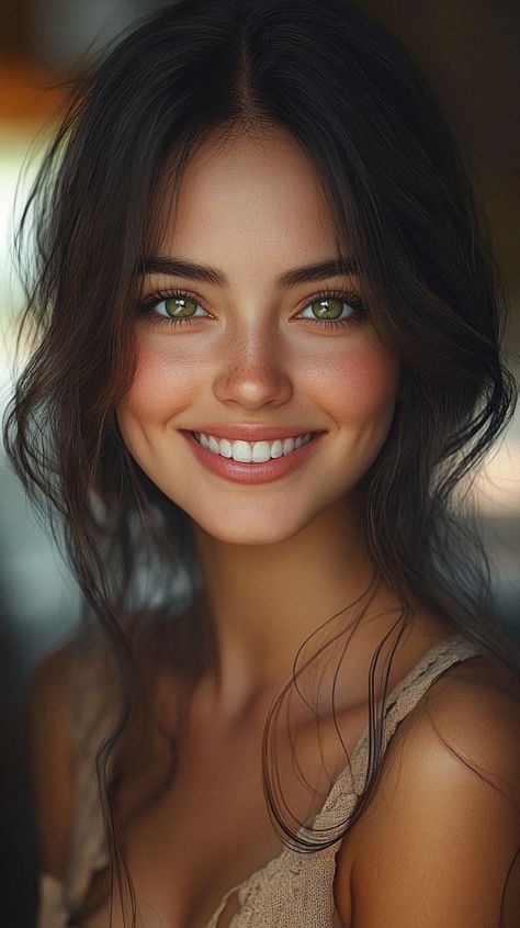 Light Grey Eyes, Female Model Face, Pretty Brunettes, Portrait References, Model Face, Stunning Eyes, Women Faces, Makeup For Brown Eyes, Beautiful Smile Women