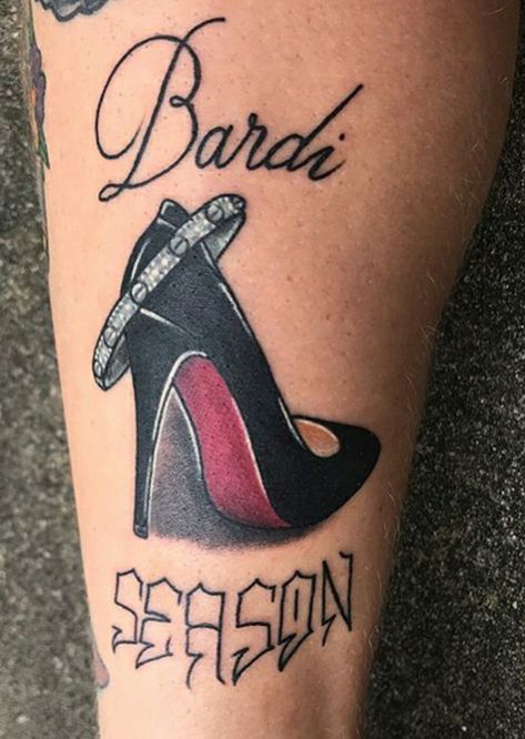 Cardi B Tattoo, B Tattoos, Peacock Tattoo, B Tattoo, Music Magazine, Music Tattoo, Pink Barbie, Sleeve Tattoos For Women, Music Magazines