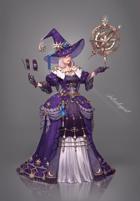 Ffxiv Astrologian Art, Astrologian Ffxiv, Witch Characters, Anime Witch, Witch Art, A Witch, Female Character Design, Medieval Fantasy, Beautiful Fantasy Art