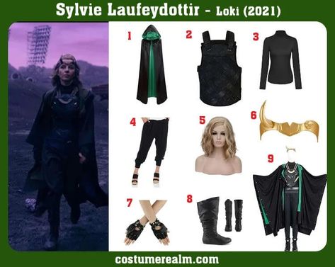 Sylvie Costume, Sylvie Cosplay, Loki Halloween Costume, Best Couple Halloween Costumes, Wanda Powers, Loki Dress, Marvel Halloween, Marvel Halloween Costumes, Outfits Guide