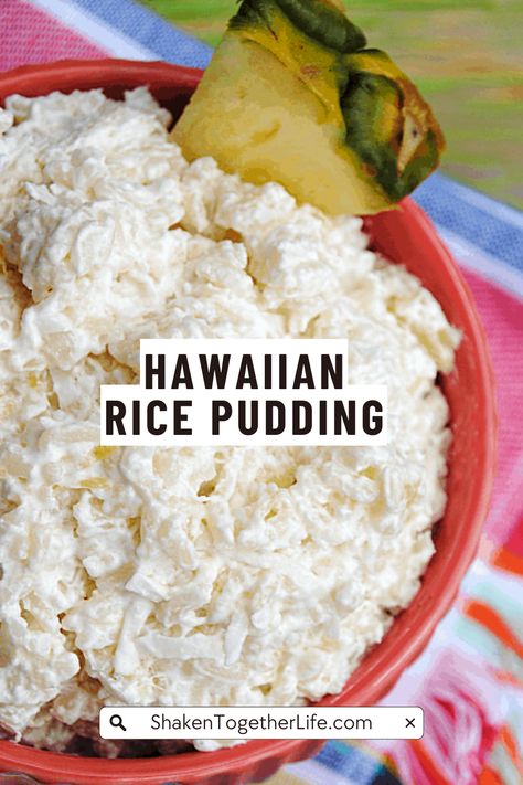 Experience the tropical delight of Hawaiian Rice Pudding, where creamy coconut milk meets sweet pineapple and ripe bananas for a dessert that transports your taste buds to paradise. This easy and indulgent recipe is perfect for those looking to add a touch of island magic to their dessert repertoire. Hawaiian Rice Pudding, Pineapple Rice Salad, Banana Rice Pudding, Hawaiian Food Ideas Parties, Thai Sweet Rice Recipe, Tropical Meals, Coconut Pineapple Rice, Coconut Rice Pudding Recipe, Thai Coconut Rice