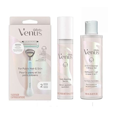 Shaving Bumps, Gillette Venus, Skin Regimen, Shaving Kit, Woman Shaving, Clear Gel, Aesthetic Amazon, Shaving Set, Skin Clear