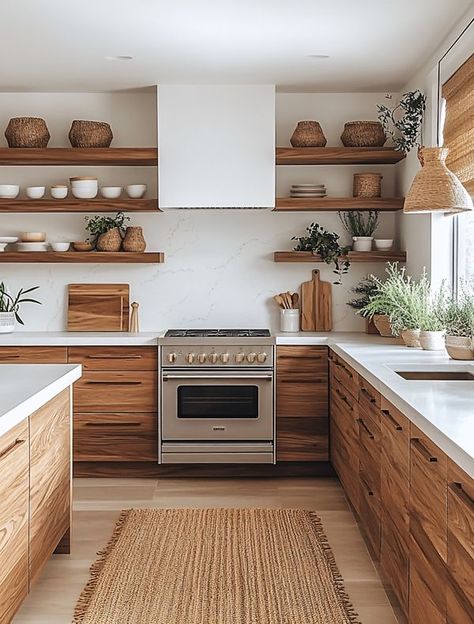 Small Kitchen No Upper Cabinets, No Cabinet Kitchen Open Shelving, No Upper Cabinets Kitchen, Kitchen With No Upper Cabinets, Kitchen No Uppers, Kitchen No Upper Cabinets, No Upper Cabinets, Herringbone Kitchen, Kitchen Light Fixtures