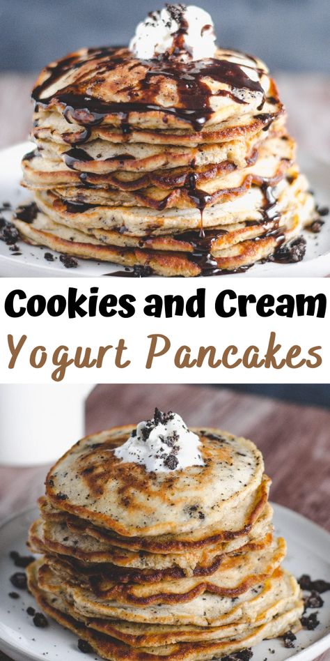 Cookies And Cream Pancakes, Yogurt Pancakes, Sweet Breakfast Treats, Breakfast Items, Waffle Recipes, Sweet Breakfast, Breakfast Brunch Recipes, Breakfast Treats, Cookies And Cream