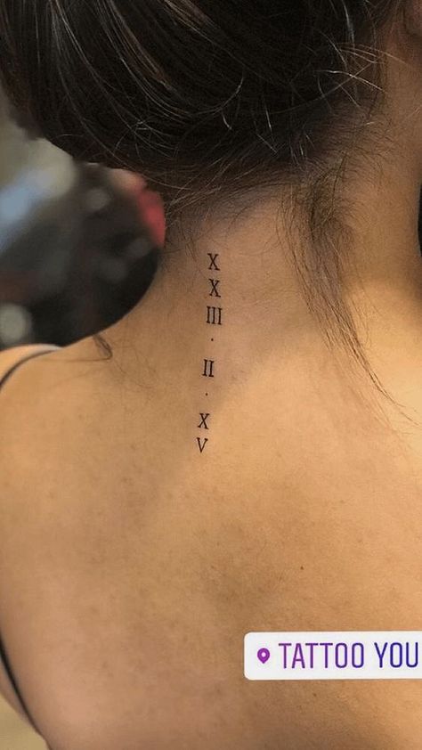 Delicate Feminine Tattoos, Tattoo Writing, Delicate Tattoos For Women, Minimalist Tattoo Meaning, Roman Numeral Tattoos, Female Tattoos, Shape Tattoo, Tattoo Quotes For Women, Muster Tattoos