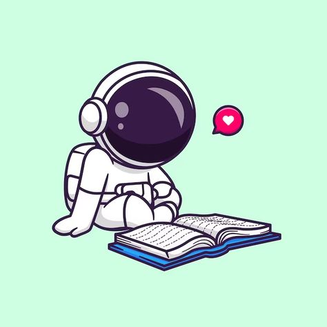 Catalyststuff | Freepik Reading Book Cartoon, Illustration Science, Book Cartoon, Cute Astronaut, Education Icon, Vector Icons Illustration, Reading Book, Science Education, Icon Illustration