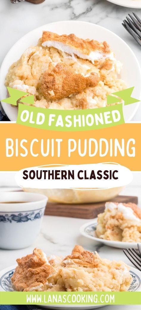 Recipes Using Day Old Biscuits, What To Make With Leftover Biscuits, Old Fashion Breakfast Recipes, Recipes For Leftover Biscuits, Cold Biscuit Pudding Recipe, Old Biscuits What To Do With, Dessert Recipes With Canned Biscuits, Recipes With Leftover Biscuits, Bread Pudding With Biscuits