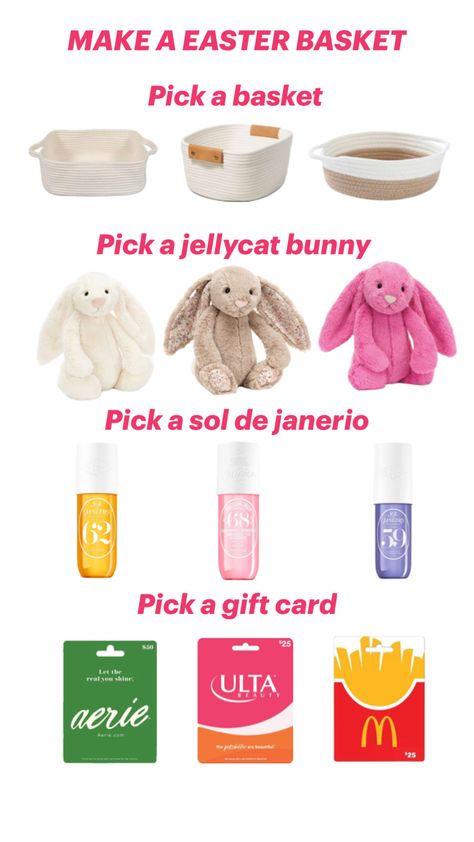 Bunny Basket Ideas, Boo Baskets, Jellycat Bunny, Bunny Basket, Basket Ideas, Easter Basket, Ulta Beauty, Easter Baskets, Baskets