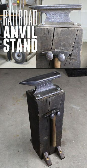 Railroad Anvil, Anvil Stand, Officine In Garage, Diy Forge, Blacksmith Tools, Anvils, Blacksmith Projects, Character Images, La Forge