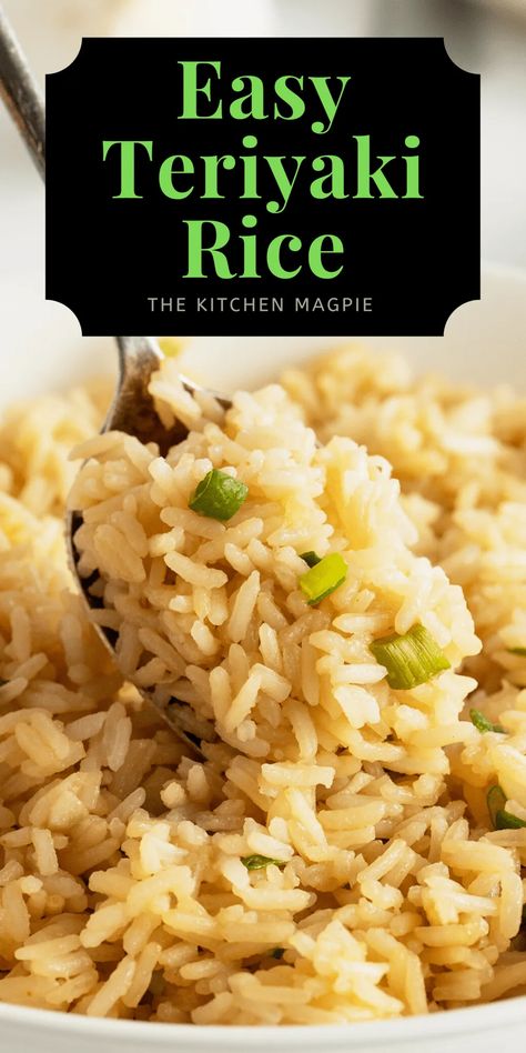 Teriyaki Rice, White Rice Recipes, Rice Side Dish Recipes, Asian Rice, Chicken Teriyaki Recipe, Rice Cooker Recipes, Cook Rice, Rice Side, Chinese Cooking Recipes