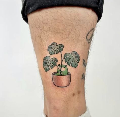 Mens Body Tattoos, Delicate Flower Tattoo, Hexagon Tattoo, Be Brave Tattoo, Flower Tattoo Ideas, Beginner Tattoos, Funky Tattoos, Notice Me, Frog Tattoos