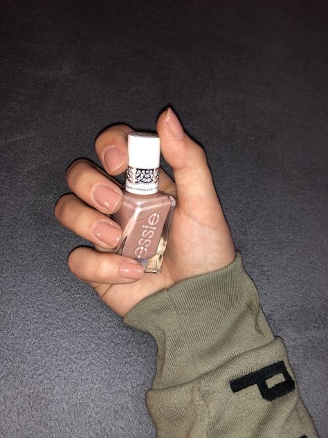 Essie nude nail polish. This is honestly one of my favorite nail polishes and I paint my nails at home and they look salon done! This is the color 62 “of corset” #gelpolish #gelnail #nudenails #nails #nailpolish Of Corset Essie, Nude Nail Polish, Nails At Home, Nail Salon, Nude Nails, Essie, Gel Polish, Makeup Nails, Gel Nails