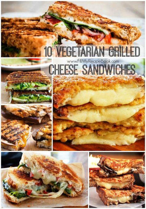 Get the BOOK! Grilled Cheese Recipes Vegetarian, Grilled Cheese Sandwich Vegetarian, Vegetarian Toasted Sandwich, Grilled Cheese Vegetarian, Veggie Grilled Cheese, Fall Sandwiches, My Recipe Book, Gourmet Grilled Cheese, Grilled Cheese Sandwiches