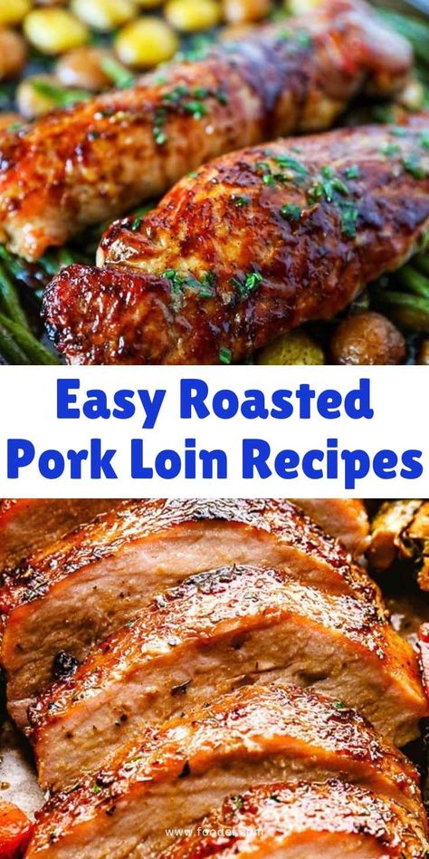 Easy Roasted Pork Loin Recipes | Perfect for Any Occasion Oven Roasted Pork Loin Roast, Juicy Pork Loin Recipes, Pork Loin Roast Recipes Oven Easy, Slow Roasting Pork Loin In Oven, Recipe Pork Loin Roast, Oven Pork Loin Roast, Savory Pork Loin Recipes, Quick Pork Loin Recipes Easy Dinners, Oven Baked Pork Loin Roast