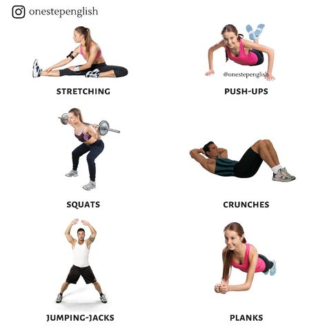 Workout Vocabulary, Gym Vocabulary, Sport Vocabulary, English Knowledge, Lose Tummy Fat, English Teaching Materials, English Teaching Resources, Opposite Words, Gayatri Mantra