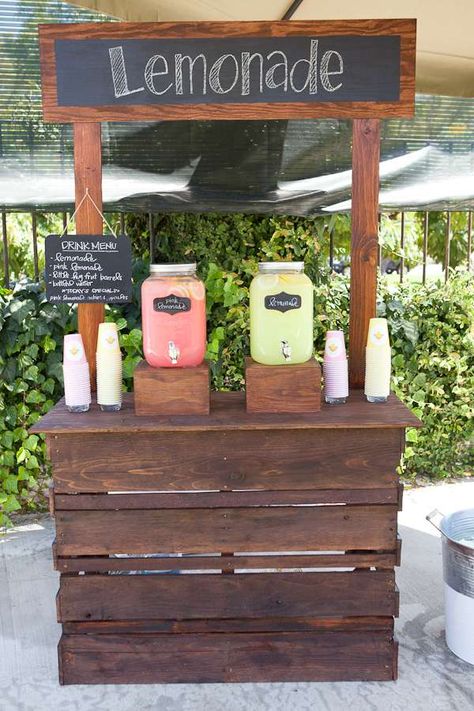 Drink station at a Little Miss Sunshine birthday party! See more party planning ideas at CatchMyParty.com! Picnic Elopement, Kids Lemonade Stands, Diy Lemonade Stand, Kids Lemonade, Diy Lemonade, Sunshine Birthday Parties, Hi Sugarplum, Lemonade Party, Fiesta Tropical