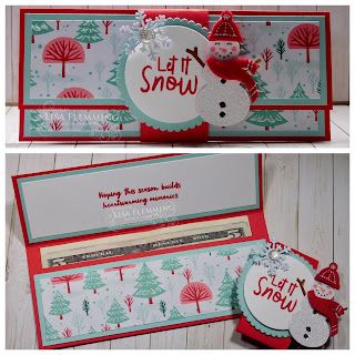 Make It Monday - Snowman Season Money Card Holder (Quick And Easy Last Minute Gift!) | Peanuts and Peppers Papercrafting Christmas Gift Card Ideas Money Holders, Money Card Ideas, Gift Card Cards, Money Cards Holder, Nugget Candy, Christmas Money Cards, Money Holders Card, Money Card Holder, Money Gift Card