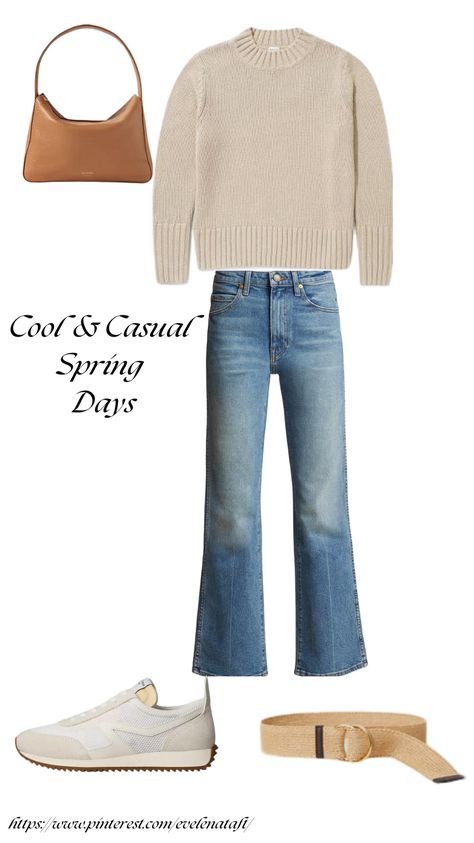 #Fashion #OOTD #CasualOutfits #running errands #neutral tones #effortless style #Khaite Jeans #Rag & Bone Effortless Style Casual, Khaite Jeans, Relaxed Outfits, Casual Spring, Lightweight Sweater, Spring Day, Neutral Tones, Light Weight Sweater, Favorite Jeans