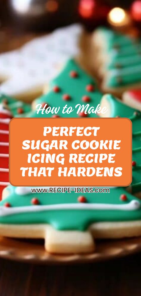 This pin showcases a perfect sugar cookie icing recipe that hardens for baking amazing decorated cookies using simple ingredients. Hardening Sugar Cookie Icing, Sugar Cookie Icing Recipe That Hardens, Icing That Hardens, Easy Icing Recipe, Sugar Cookie Icing Recipe, Smooth Icing, Cookie Icing Recipe, Perfect Sugar Cookies, How To Make Icing