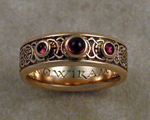 Bezel Set Cabochon, Celtic Wedding Bands, Red Stones, Celtic Wedding Rings, Celtic Wedding, Garnet Jewelry, Viking Jewelry, Celtic Jewelry, Fantasy Jewelry