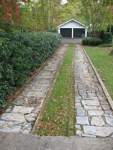 Update your driveway with Cambridge Pavingstones in any pattern that can highlight the personality of your home. Eco Friendly Driveway, Ribbon Driveway, Grass Driveway, Permeable Driveway, Cobblestone Driveway, Paver Designs, Patio Pavers Design, Stone Driveway, Driveway Entrance