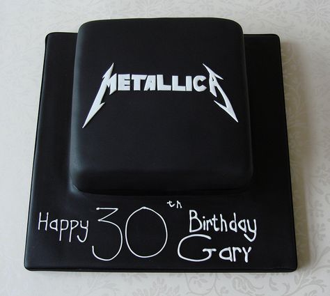 Metallica Cake ...awesome Metalica Birthday Party, Metallica Birthday, Metallica Cake, Metallica Birthday Cake, Metallica Cake Design, Metalhead Birthday Cake, Motorcycle Cake, Cake Blog, Happy 30th Birthday