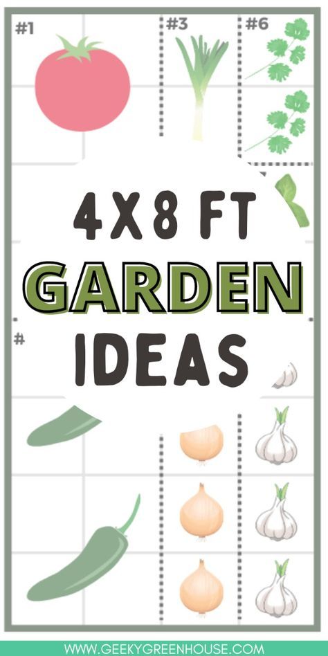 These 4x8 foot garden layout ideas are perfect for your veggie bed. Use these layout ideas for inspiration in the vegetable garden. Square Foot Gardening Layout Raised Beds Companion Planting, Simple Garden Layout, 4x8 Vegetable Garden Layout, Veg Garden Layout Raised Beds, Garden Bed Layout Ideas Vegetable, Raised Bed Veggie Garden Layout, Vegetable Garden Bed Layout, Best Raised Bed Garden Layout, Planting Garden Vegetable Layout