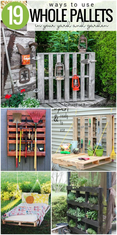 Pallet Projects Garden, Diy Wood Pallet Projects, Pallet Projects Easy, Yard And Garden, Used Pallets, Pallet Planter, Pallet Designs, Pallet Creations, Pallet Decor