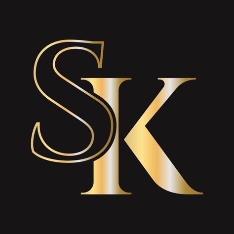 Monogram SK Logo Design. KS Logotype Sk Logo Design, Sk Edit, Logo Sk, Black Color Images, Logo Gallery Art, Sk Logo, Name Symbols, Edit Logo, Oneplus Wallpapers