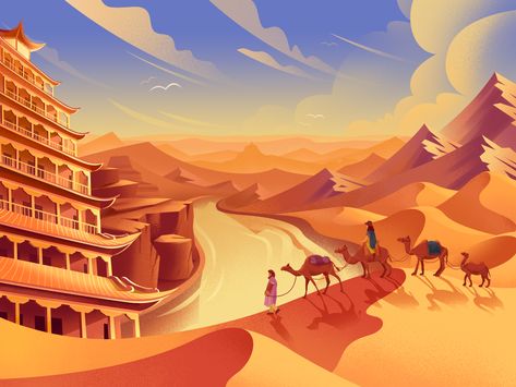 Road Illustration, Logo Guidelines, Bottle Label Design, The Silk Road, Magic Design, Road Design, Silk Road, Graphic Design Advertising, Quality Work