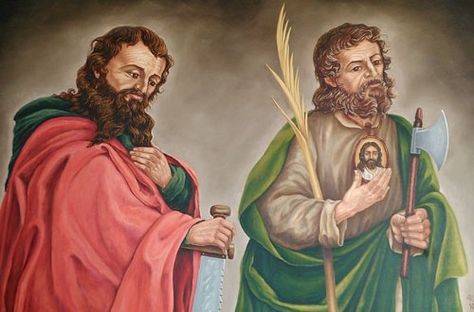 SAINTS SIMON AND JUDE OCTOBER 28 Birthday Wishes For A Friend Messages, St Judas, San Simon, St Gerard, Happy Feast, Bible Illustrations, Twelve Apostles, Christ The King, St Simons