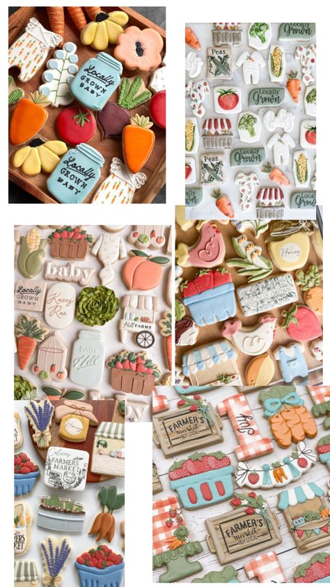 Farmers Market Cookies, Farm Baby, Marketing Cookies, Local Farmers Market, Locally Grown, Baby Grows, Girl Nursery, Farmers Market