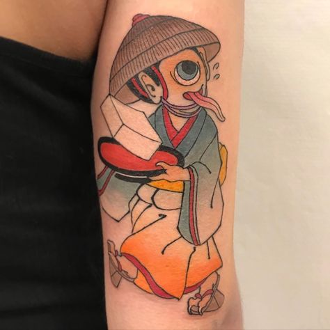 Tofu boy tattoo by yomikamoike #yomikamoike #tofuboy #hirotsumekozo #tofukozo #japanesetattoos #japanese #irezumi #japanesemythology #mythology | Jan 6th 2020 | 1273754 Japanese Yokai Tattoo, Yokai Tattoo, Tengu Tattoo, Japanese Mythical Creatures, Japanese Wave Tattoos, Japanese Irezumi, Japanese Phoenix Tattoo, Japanese Snake Tattoo, Foo Dog Tattoo