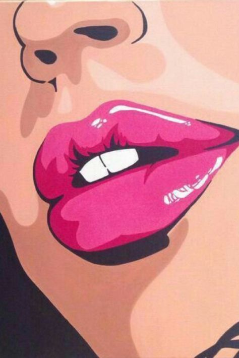 Pop Art Pop Art Drawings Ideas, Drawings Ideas For Kids, Lips Art, Drawings Ideas, Going Viral, I See It, Abandoned Buildings, Pink Lips, Pop Art