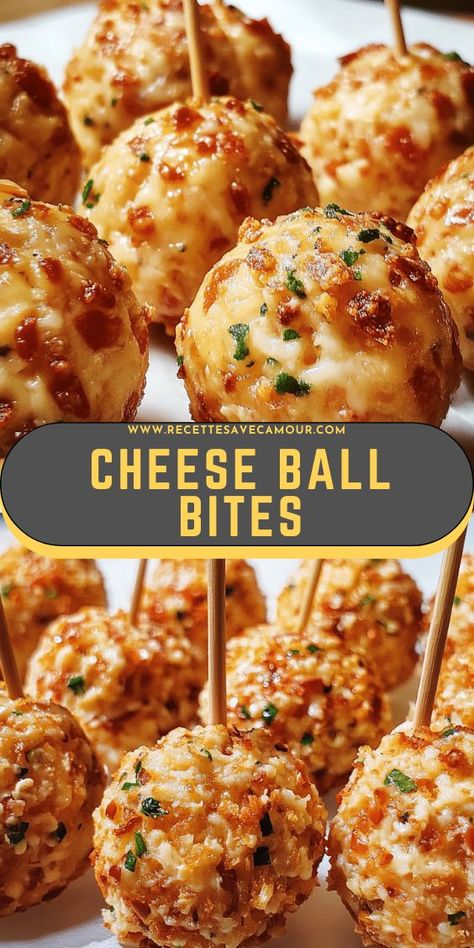 Mini, bite-sized versions of the classic cheese ball! These Cheese Ball Bites are packed with creamy cheese, coated in crunchy toppings, and perfect for appetizers, snacks, or party platters. Easy to make and irresistibly delicious! Baked Cheese Balls Appetizers, Brunch Finger Foods Bite Size, Mini Cheese Balls Recipe, Easy Snack Appetizers, Classic Cheese Ball, Easy Cheese Ball, Creative Appetizers, Crunchy Toppings, Cheese Balls Recipe