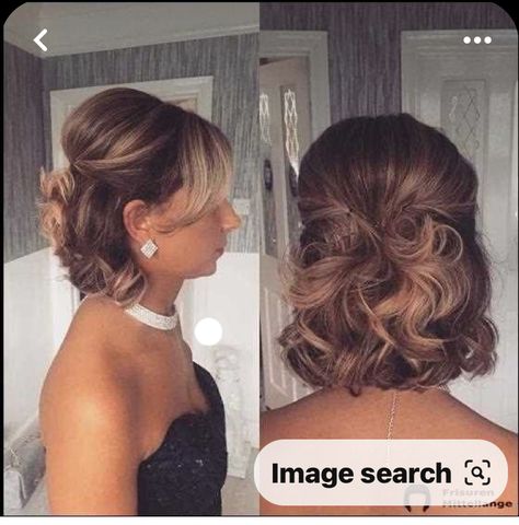 Wedding Hairstyles For Short Hair, Mother Of The Groom Hairstyles, Mother Of The Bride Hair, Wavy Bob Hairstyles, Mom Hairstyles, Peinados Fáciles Para Cabello Corto, Bride Hair, Short Wedding Hair, Hair Easy